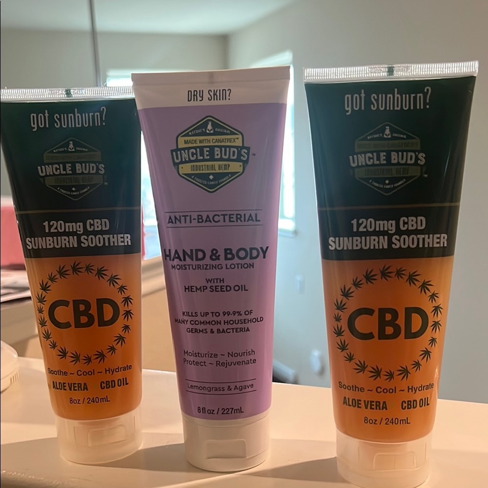 CBD Sunburn Soother and Anti-Bacterial Lotion Set